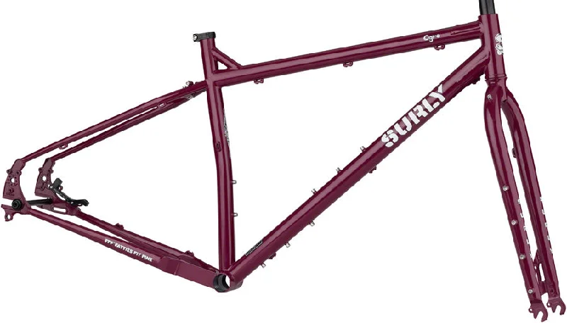 Surly Ogre Frameset - 29" Steel Fermented Plum Large