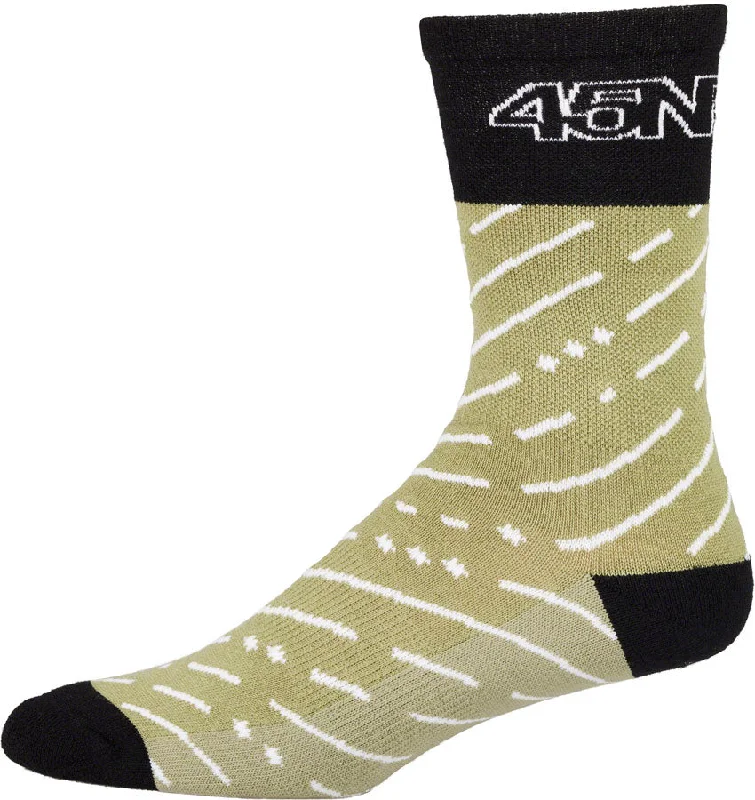 45NRTH Snow Band Midweight Wool Sock - Sage/Rosin Small