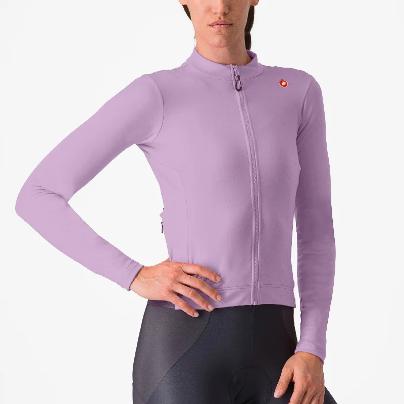 Maglia donna maniche lunghe Castelli Espresso Thermal - Lilla