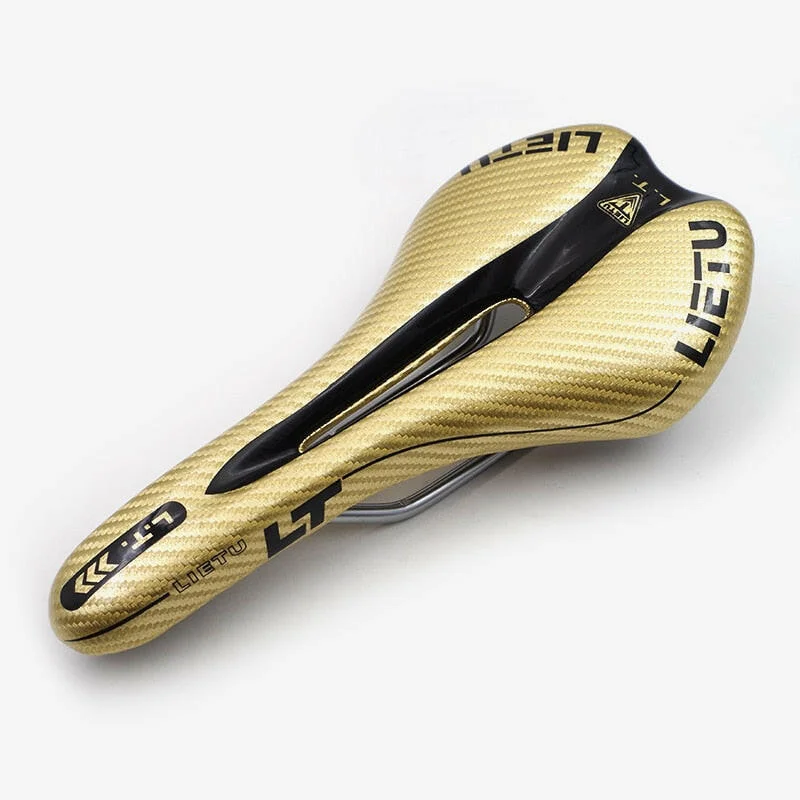 LIETU Bicycle saddle leather carbon bike saddle MTB Road Bike Front CushionCycling gel seat cover selle italia Bicyclespare part