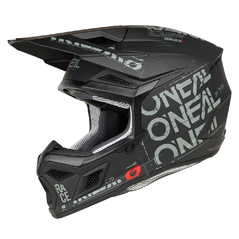 ONEAL 2025 3SRS STATIC HELMET - MATTE BLACK/GREY