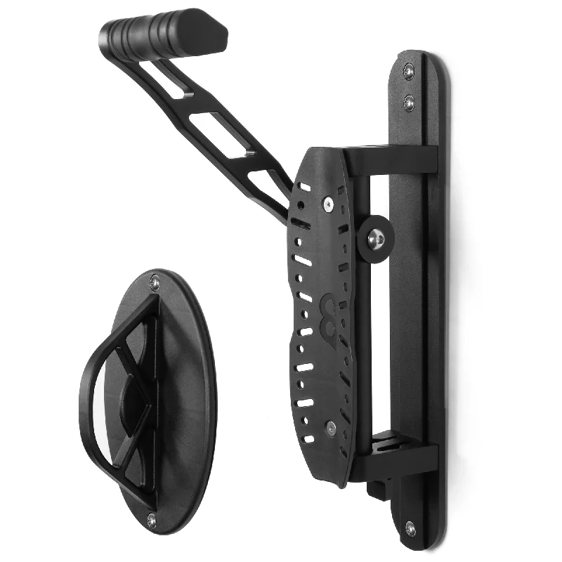 CyclingDeal Bike Swivel Wall Hanger with Rear Wheel Pad Stopper - Adjustable & Foldable Indoor Storage Vertical Cycling Hook Organiser - Safe & Secure for Storing MTB, Road Bicycles in Garage or Home