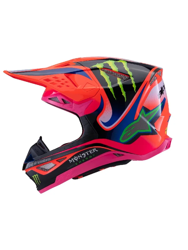 ALPINESTARS 2025 SUPERTECH M10 DEEGAN HELMET -  ORANGE FLUO PURPLE PINK FLUO GLOSSY