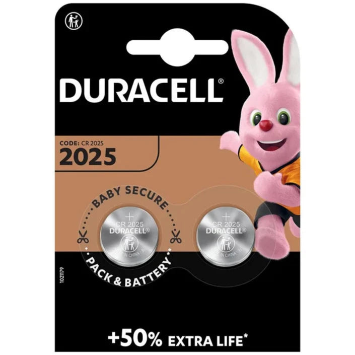 Batteria Duracell CR2025 2 pezzi