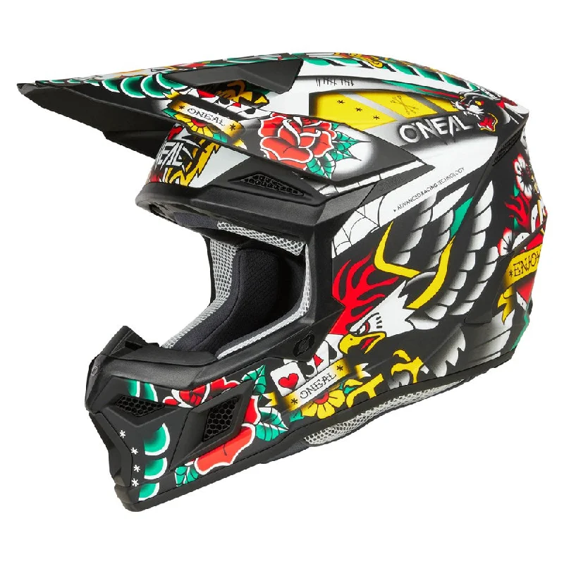 ONEAL 2025 YOUTH 3SRS INKED HELMET - MATTE MULTI