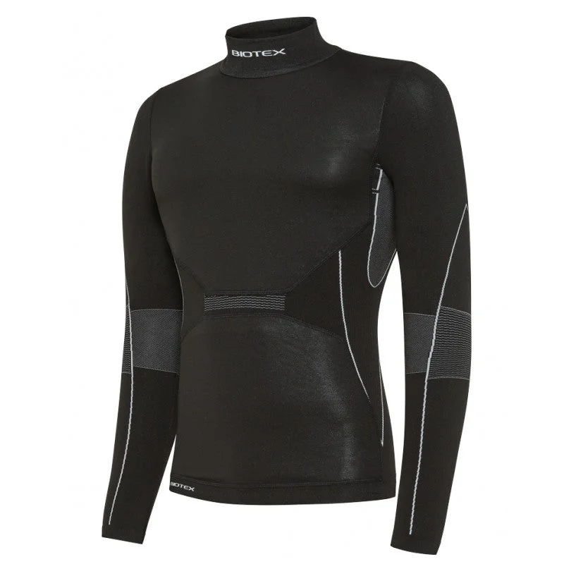 Maglia intima maniche lunghe Biotex Lupetto Wind Seamless - Nero