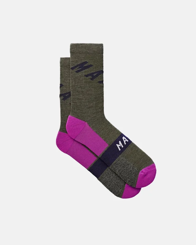 Alt_Road Merino Sock v2 - Olive-Blue