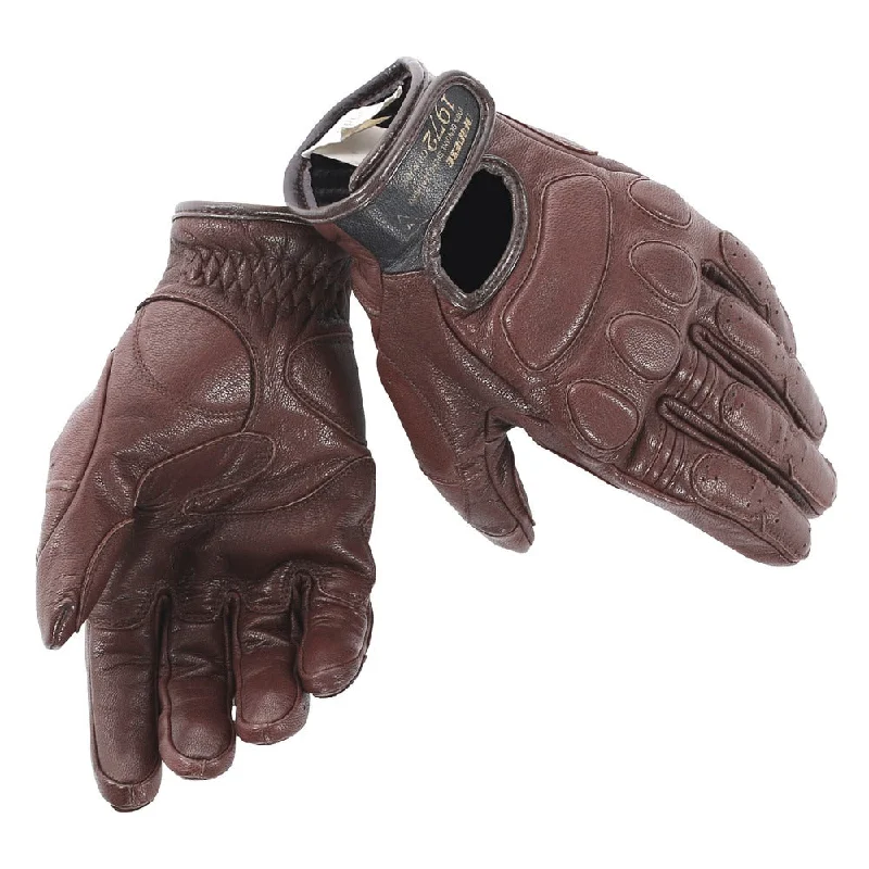 DAINESE BLACKJACK UNISEX LEATHER GLOVES - DARK BROWN