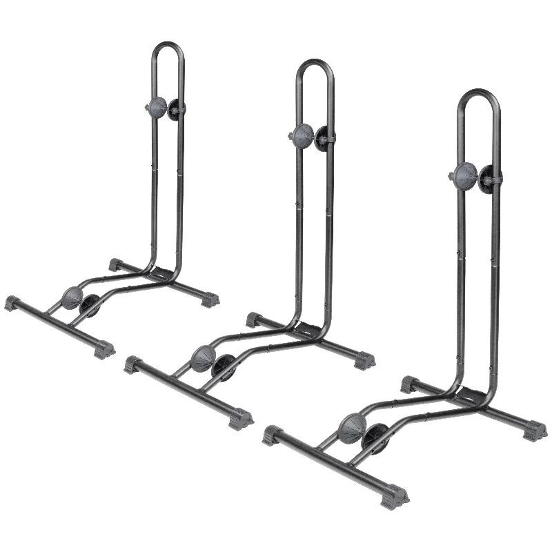 BikeHand Bike Floor Stand Parking Rack Stand - for 24"-29" Mountain MTB & Road Bikes Bicycles Indoor Outdoor Garage Storage - Classic New Version for 3 Bikes