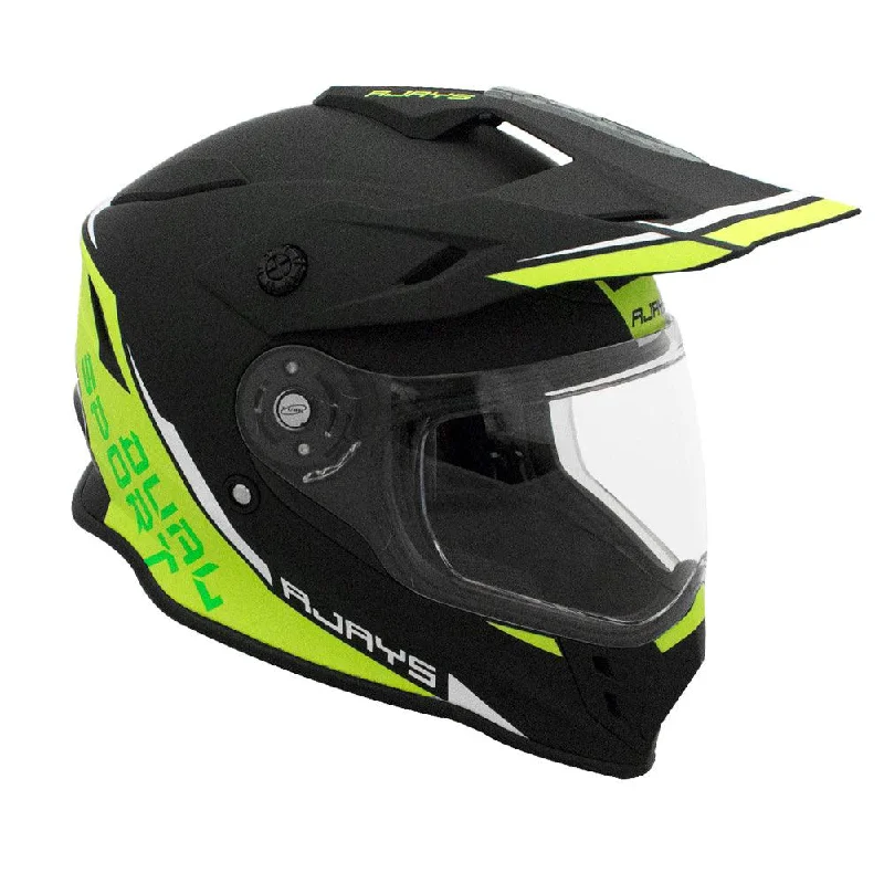 RJAYS DAKAR II HELMET - MATTE BLACK/HI-VIS