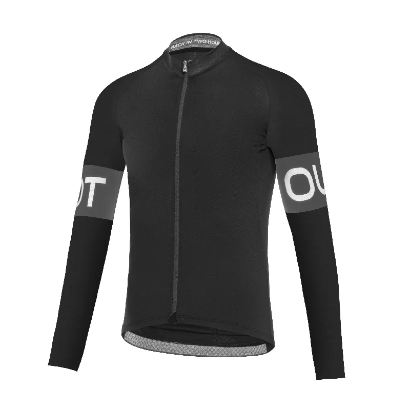 Maglia Dotout Maniche Lunghe Block - Nero-Grigio Scuro