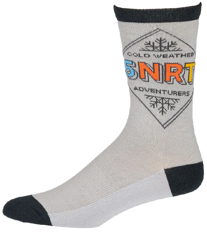 45NRTH Adventure Crew Lightweight Wool Sock - Gray/Dark Blue Small