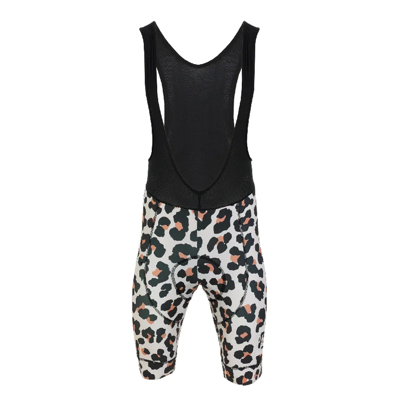 Leopard Print Cycling Bib Shorts