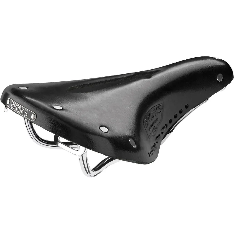 Brooks England B17 Carved Leather Womens Short Saddle - Black