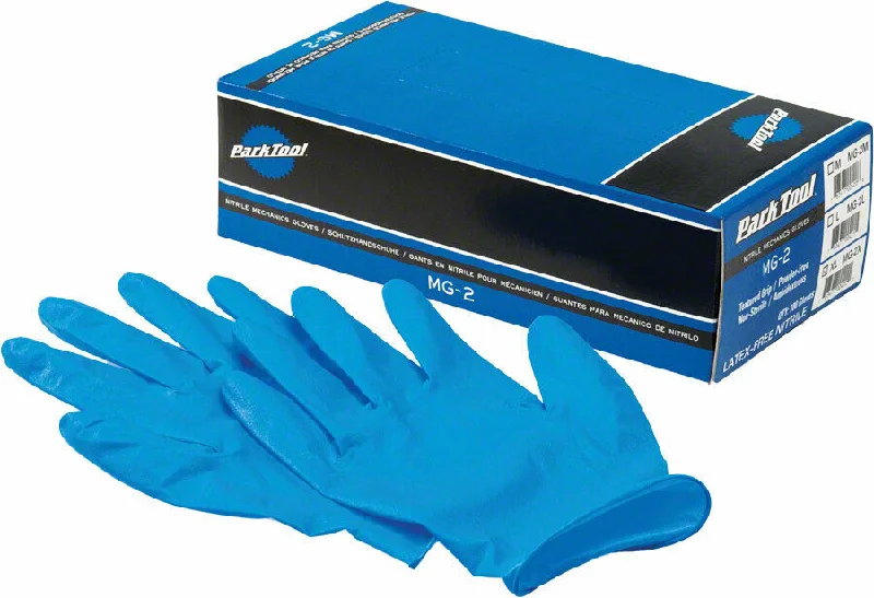 Park Tool MG-2 NITRILE GLOVES Mechanics Gloves Size Small Box of 100