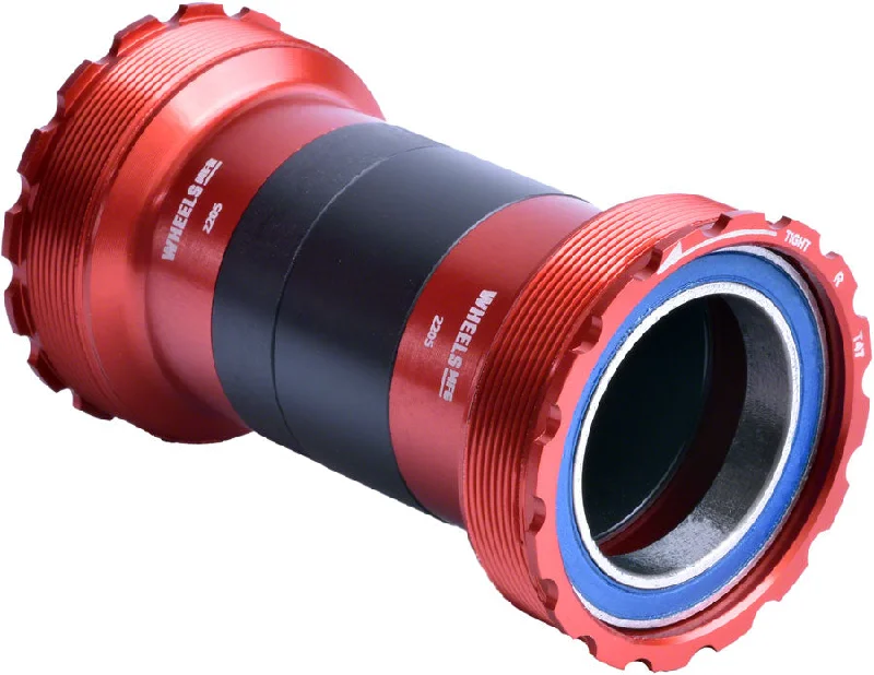 Wheels Manufacturing T47 Inboard Bottom Bracket - For 30mm Spindle ABEC-3 Bearings Fits Frames 68mm-132mm BB Shells Red