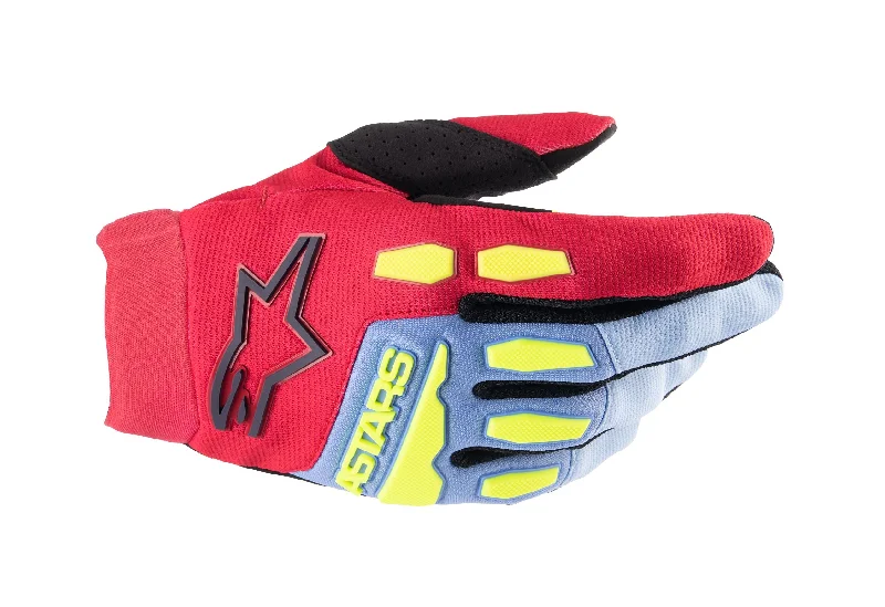 ALPINESTARS 2024 YOUTH FULL BORE GLOVES -  LIGHT BLUE/RED BERRY/BLACK