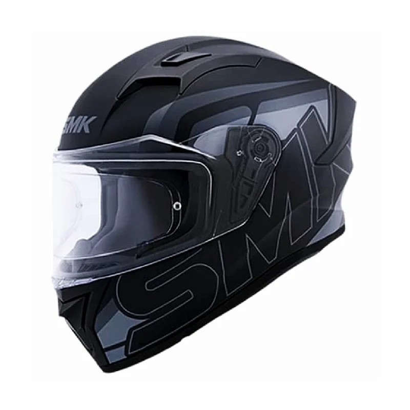 SMK Stellar Sports S01 Stage Matt Black Grey FREE TBOLT HELMET CLEANER