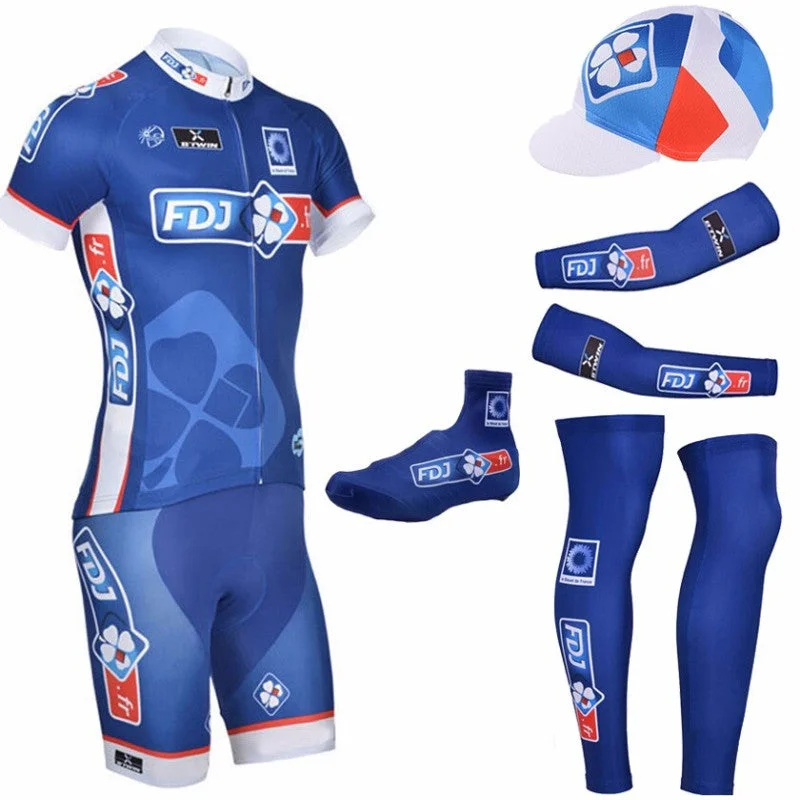 pro Blue cycling jersey quick dry breathable cycling shirts bike shorts set gel pad cycle Maillot Culotte full set HOT