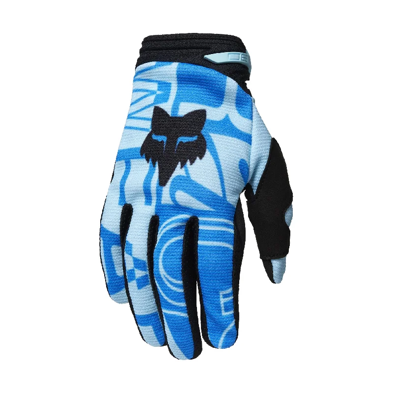 FOX YOUTH GIRLS 180 RACE SPEC GLOVES - LIGHT BLUE